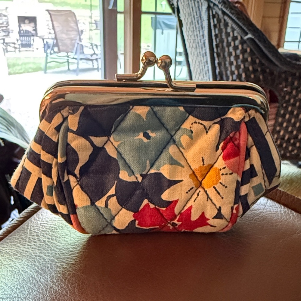 Vera Bradley Quilted Floral Kiss-Lock Coin Purse - Summer Cottage